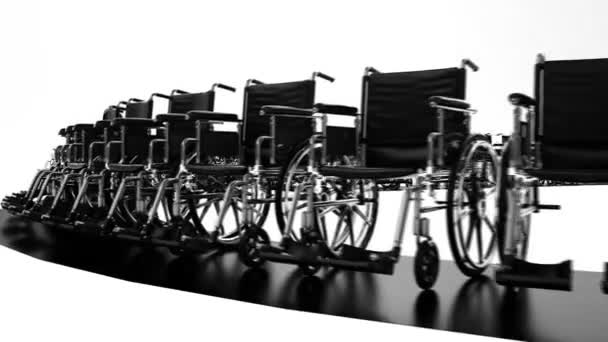 Standard manual wheelchairs — Stock Video