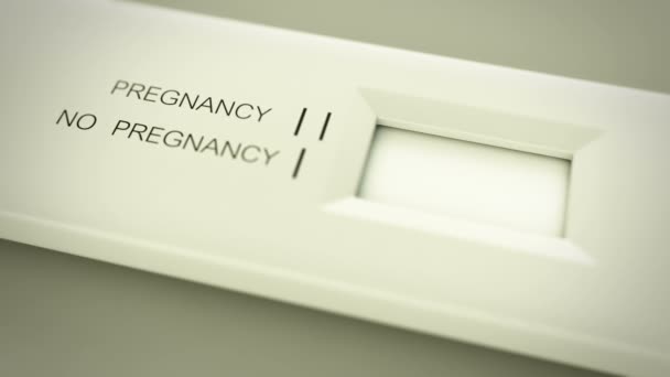 Pregnancy test in action — Stock Video