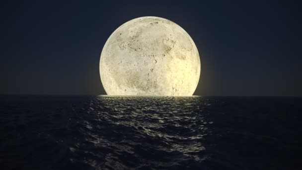 lune réfléchissant sur l'océan .