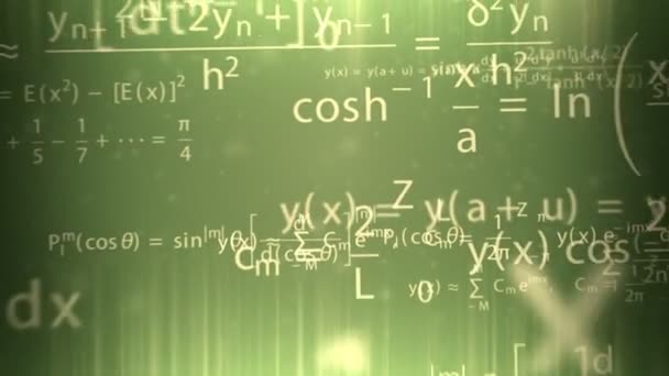 Animazione con formule matematiche colorate — Video Stock