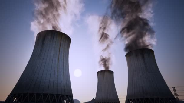 Nükleer enerji santrali — Stok video