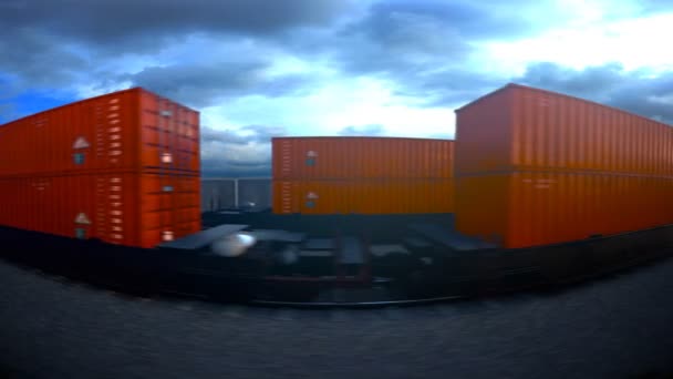 Трехмерная анимация перевозки грузов . — стоковое видео