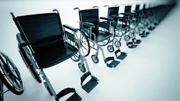 Standard manual wheelchairs — Stock Video