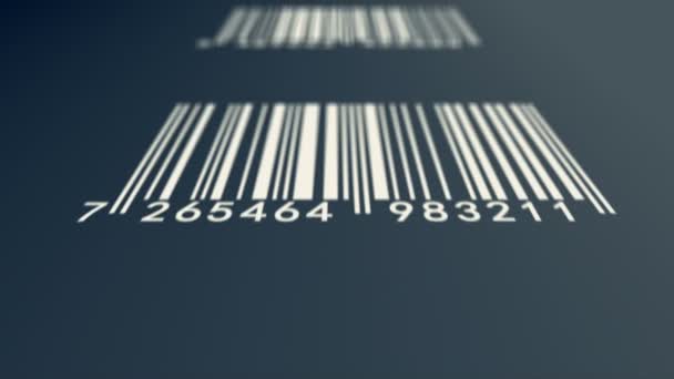 Códigos de barras EAN a serem digitalizados — Vídeo de Stock