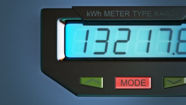 Medidor elétrico analógico com caixa de plástico transparente — Vídeo de Stock