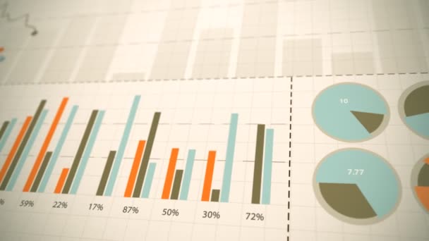 Gráficos bursátiles . — Vídeo de stock