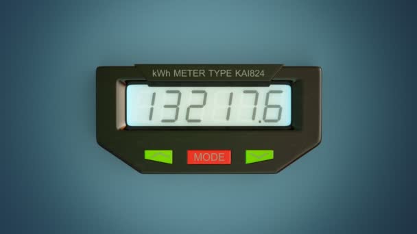 Analog electric meter with transparent plastic case — Stock Video