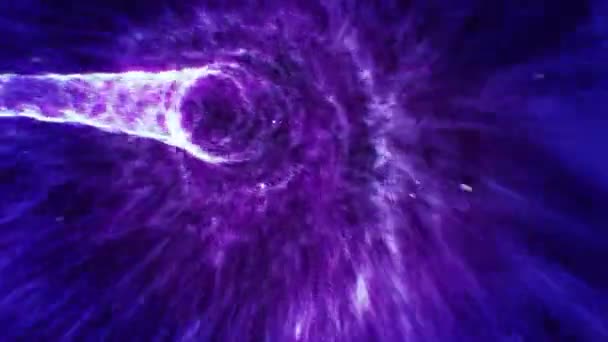 बाहरी अंतरिक्ष में एक ताना सुरंग का एनिमेशन — स्टॉक वीडियो