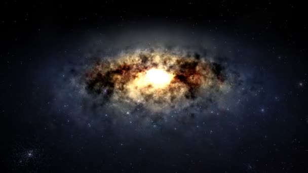 Vue spectaculaire d'une galaxie rayonnante — Video