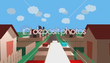 Yanan bir eve bir banliyösünde yanındaki bir yangın kamyon