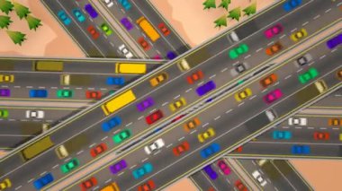 her diğer geçiş üç meşgul karayolları üzerinde trafik sıkışıklığı