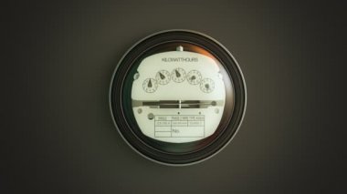 şeffaf plastik durumda olan analog elektrik ölçer