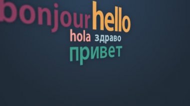 farklı dillerde kelime Merhaba.