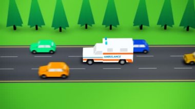 Ambulans yolda hız