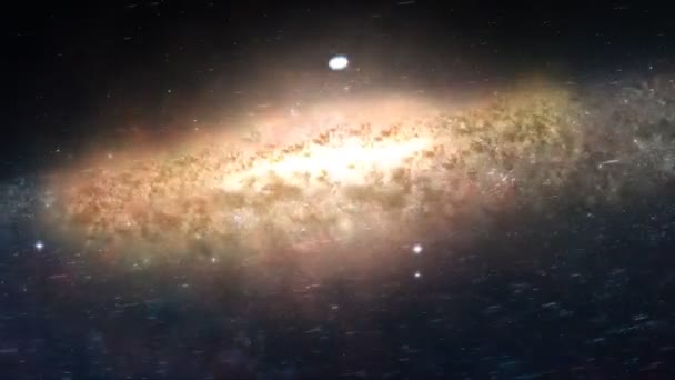 Vista spettacolare di una galassia incandescente — Video Stock