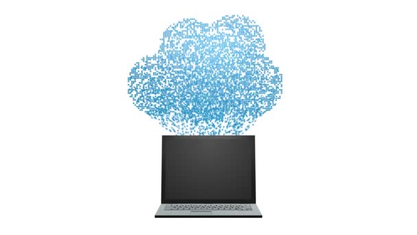 Ransfer entre un ordenador y una nube — Vídeos de Stock