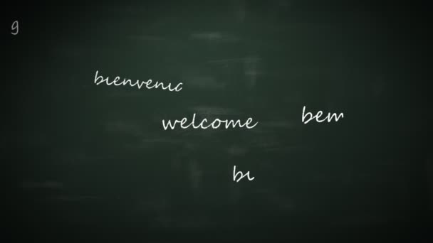 Добро пожаловать на различные языки . — стоковое видео