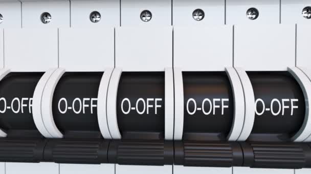 Novo tipo de caixa de fusível de interruptor de viagem — Vídeo de Stock