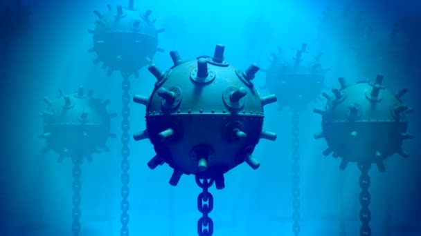Minas marinas submarinas — Vídeos de Stock