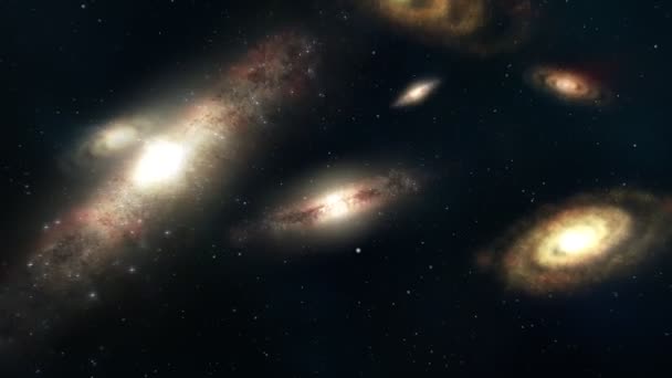 Curvatura verso altre galassie . — Video Stock