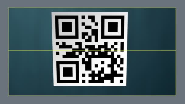 Qr-сканер кода . — стоковое видео