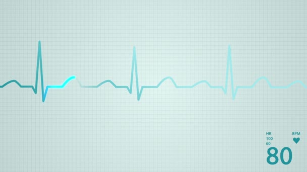 Diagrama da frequência cardíaca . — Vídeo de Stock