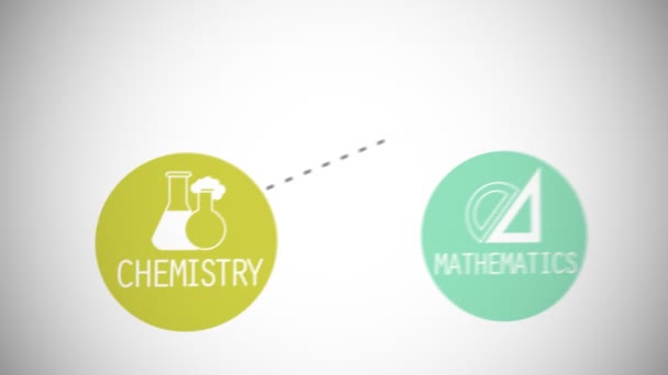 Varias ramas de la ciencia — Vídeo de stock