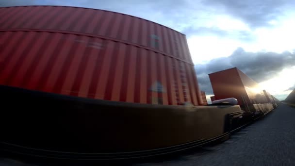 3d animación loopable de transporte de mercancías . — Vídeo de stock