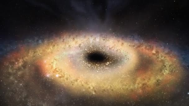 Black hole in the middle of the outer space — Stock Video