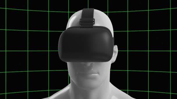 Auriculares de realidad virtual — Vídeo de stock