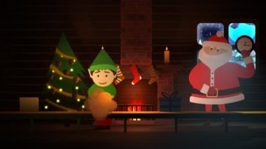 Noel Baba Elf arıyorsunuz bir saatli