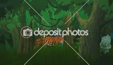 Kaplan ormanda yürüyüş