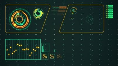 Grafik oranı dalgalanıyor futuristik grafik kullanıcı arayüzü