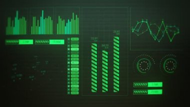 Grafik dalgalanıyor futuristik grafik kullanıcı arayüzü