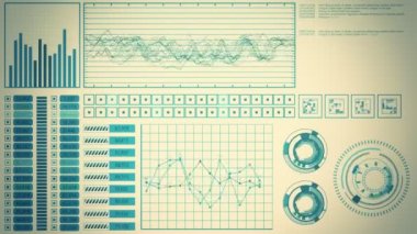 Grafik oranı dalgalanıyor futuristik grafik kullanıcı arayüzü