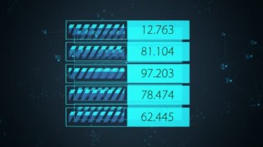 Grafik dalgalanıyor futuristik grafik kullanıcı arayüzü