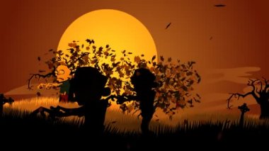 Mezarlıkta yürürken zombiler