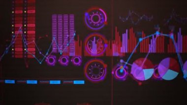 Grafik dalgalanıyor futuristik grafik kullanıcı arayüzü