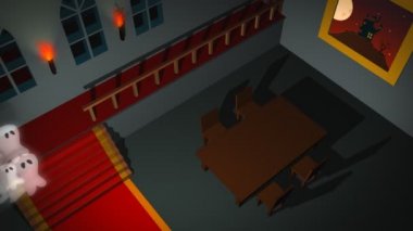 Evde hayaletler ile ürkütücü iç