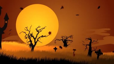 Cadılar Bayramı cadılar süpürge üzerinde uçan