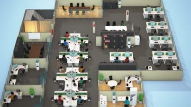 İş merkezinde çalışan işçilerin