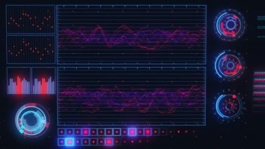Grafik oranı dalgalanıyor futuristik grafik kullanıcı arayüzü
