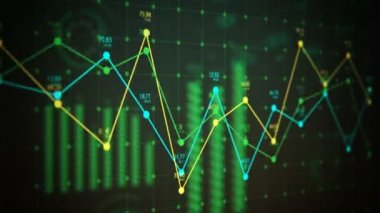 Grafik dalgalanıyor futuristik grafik kullanıcı arayüzü