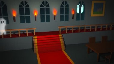 Evde hayaletler ile ürkütücü iç