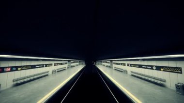 Tren istasyonunda gelen metro treni