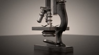Bilim için eski mikroskop