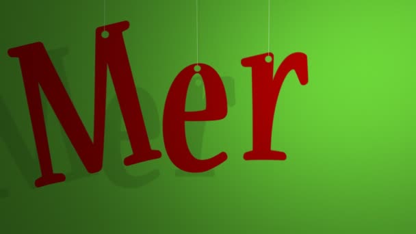 Merry Christmas Letters — Stock Video