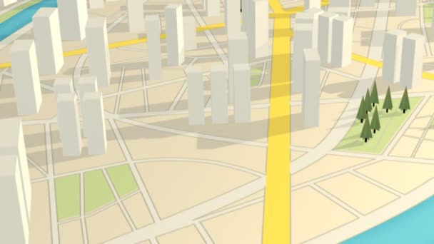 Vue de la carte abstraite de la ville. Navitation GPS Scyscrapers cartographie urbaine 