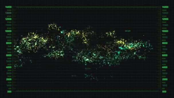 Interfaz gráfica de usuario futurista Relación gráfica fluctuante — Vídeos de Stock