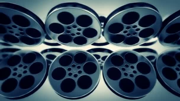 Film reels loopable animation. — Stock Video